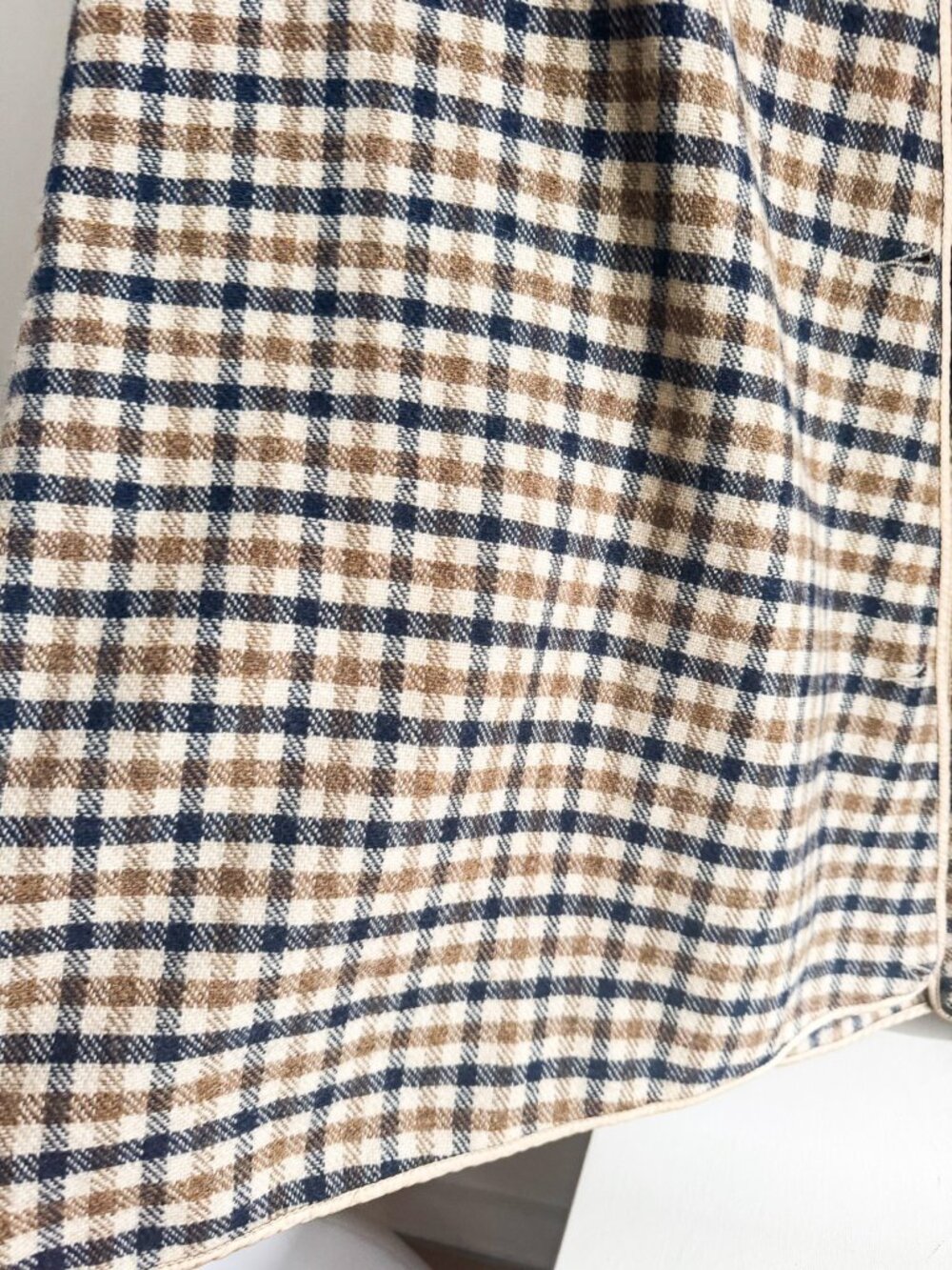 Aquascutum Check Print Wool Trench Coat Liner S - Picture 3 of 5